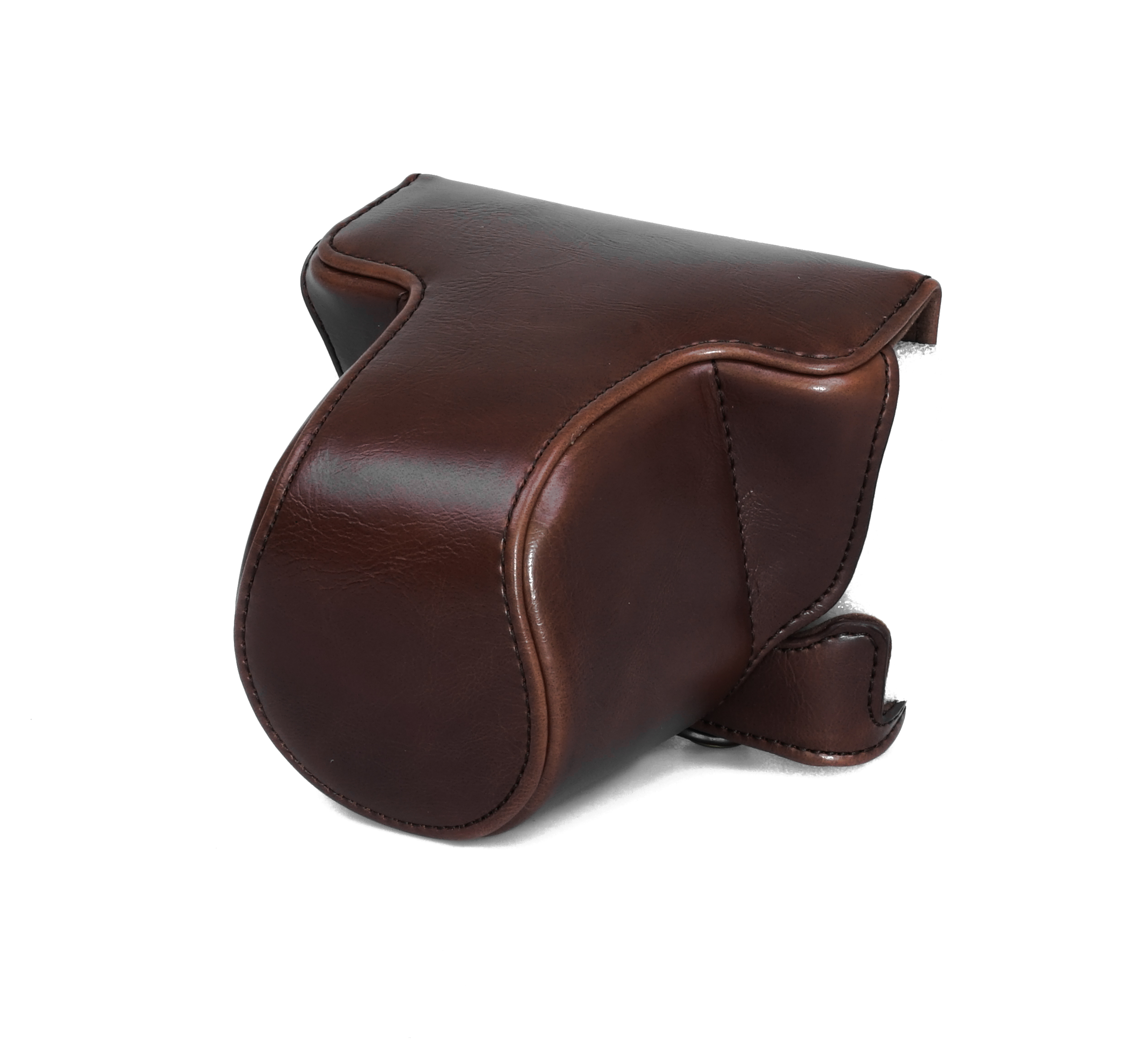 Fittings4you Coffee Kunstleder Camera Case Etui For Pentax Q-S1